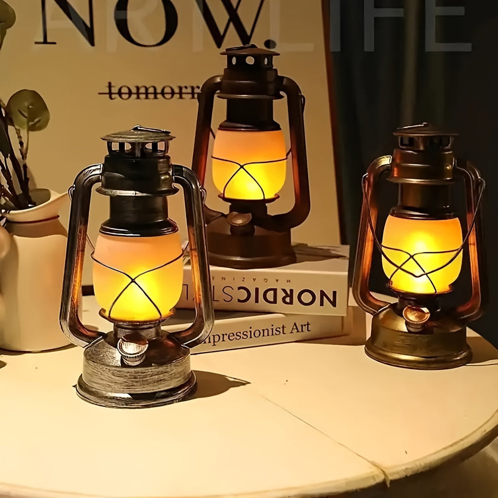 RetroGlow Lantern – Vintage LED Lantern with Flame Effect