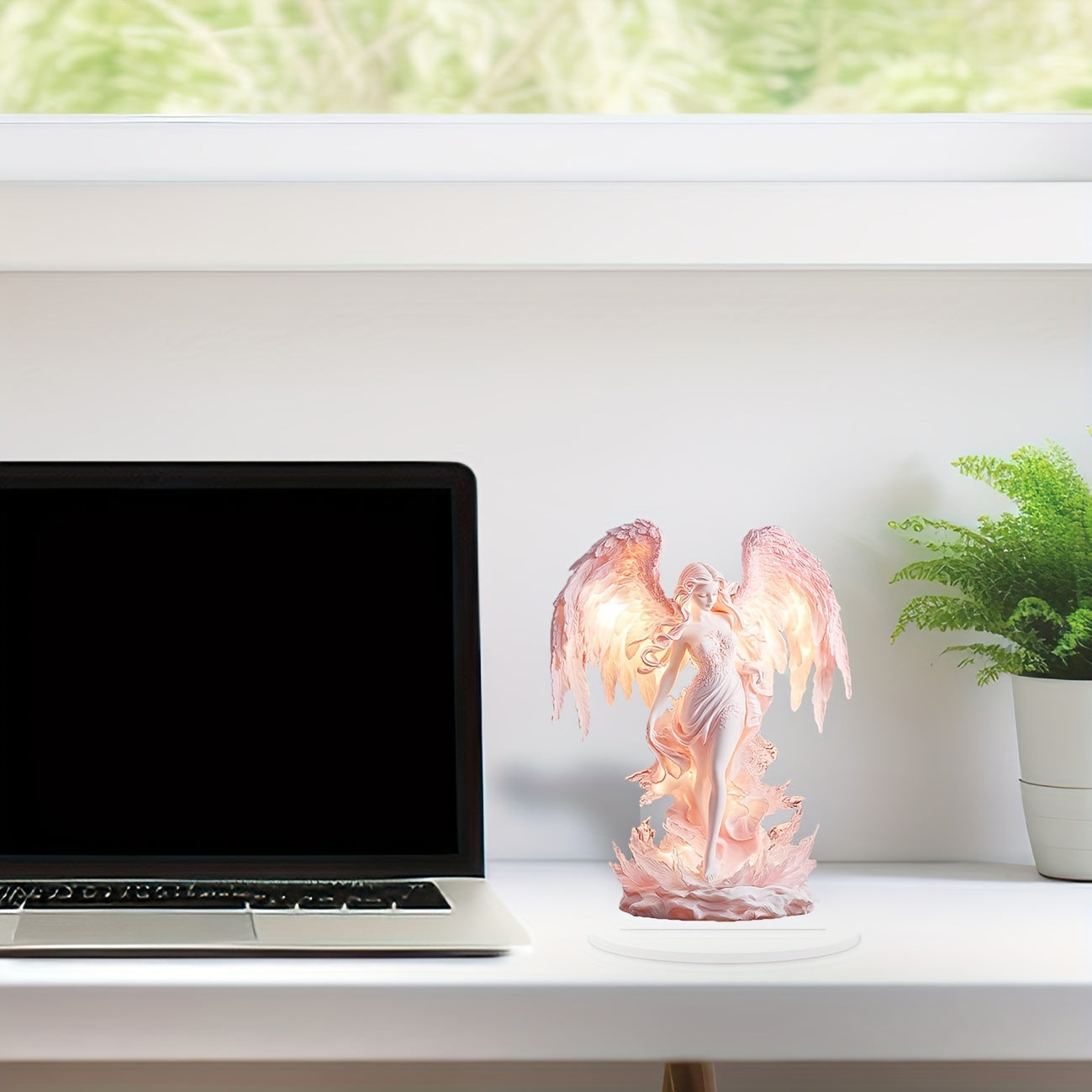 AngelGlow - Elegant Acrylic Angel Table Decoration