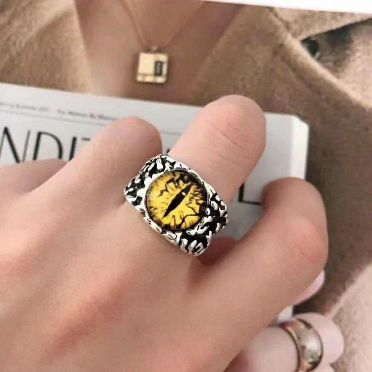 Demon Eye Snake Ring - Adjustable and Unique Design
