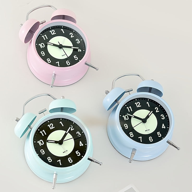 GlowClock – Modern Silent Light-Up Metal Alarm Clock