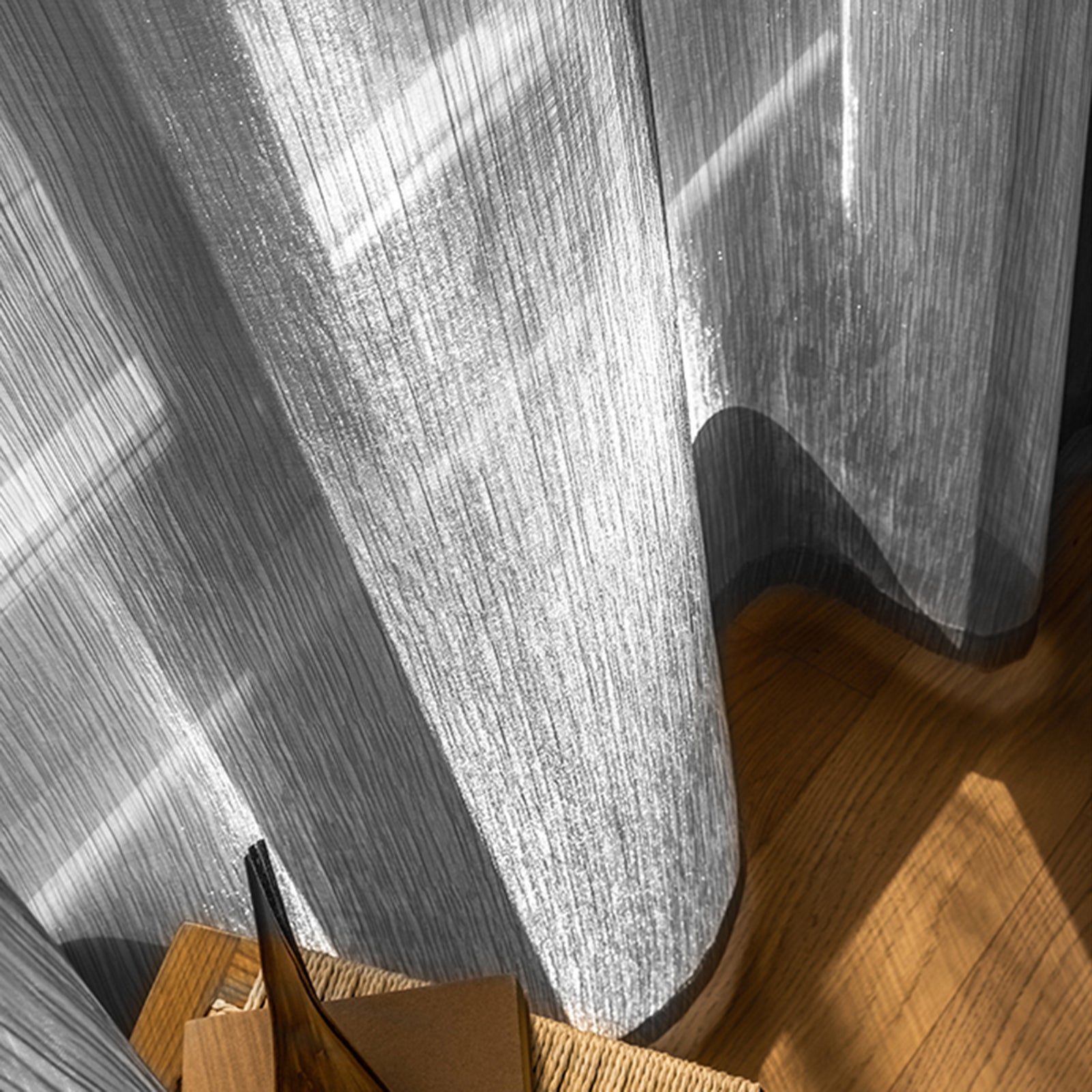 WeaveGlam Curtains - Elegant Transparent Woven Curtains for Modern Interiors