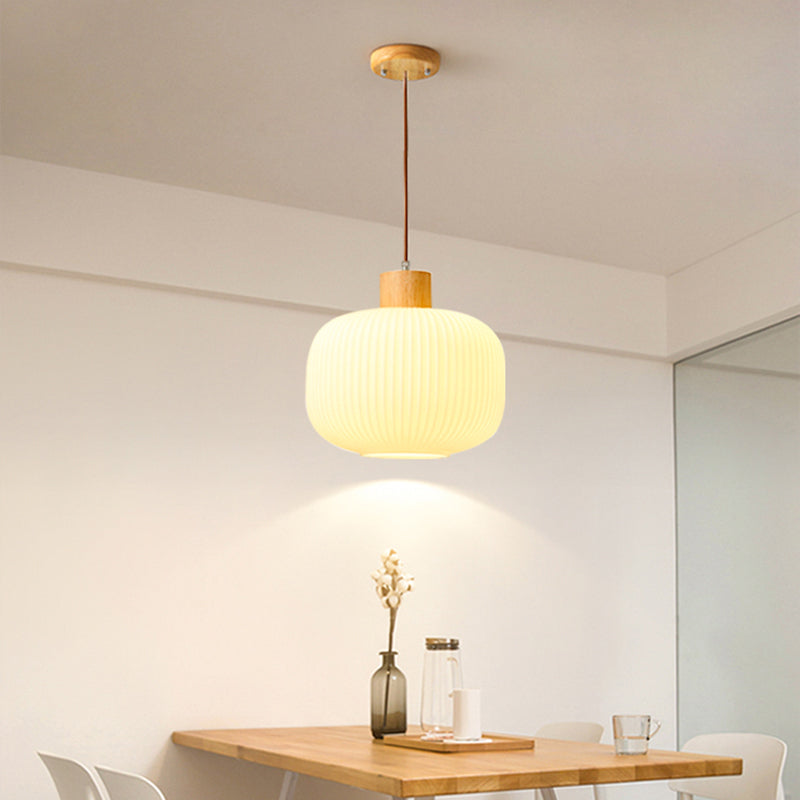 VintageLight - Stylish Wooden and Glass Pendant Lamp