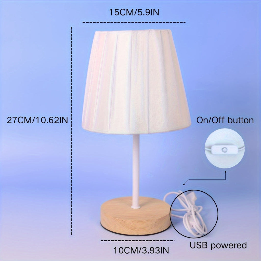 NordicLume - Elegant Wooden Table Lamp with USB