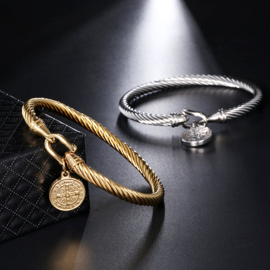 Benedetta – Elegant Saint Benedict charm bracelet