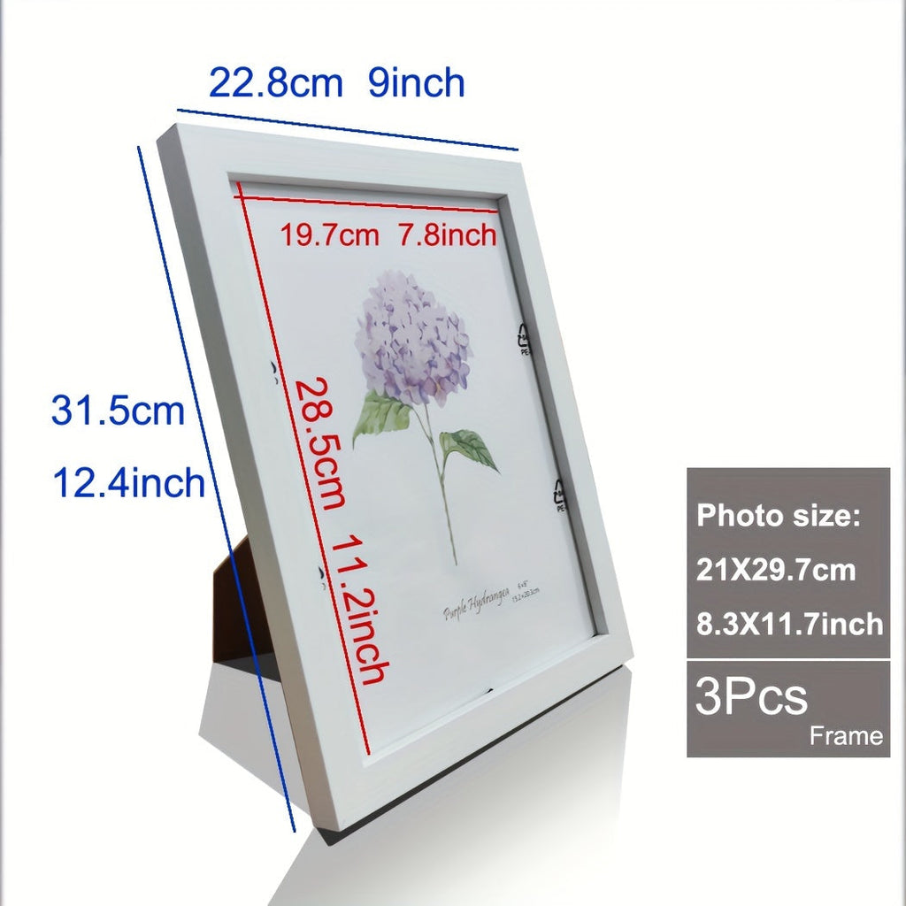 Timeless Memories - Set of 3 Wooden Photo Frames