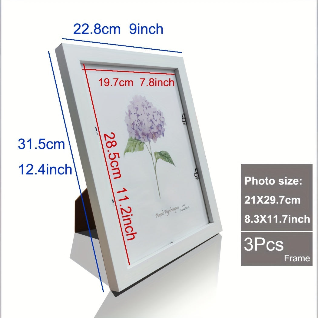 Timeless Memories - Set of 3 Wooden Photo Frames
