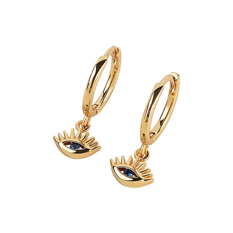 Chic Gold/Silver Earrings with Enchanting Evil Eye - Noa Collection