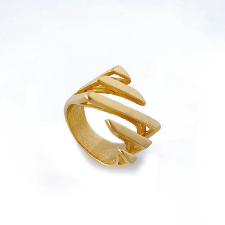 Elegant Layered Twist Ring - Amaris