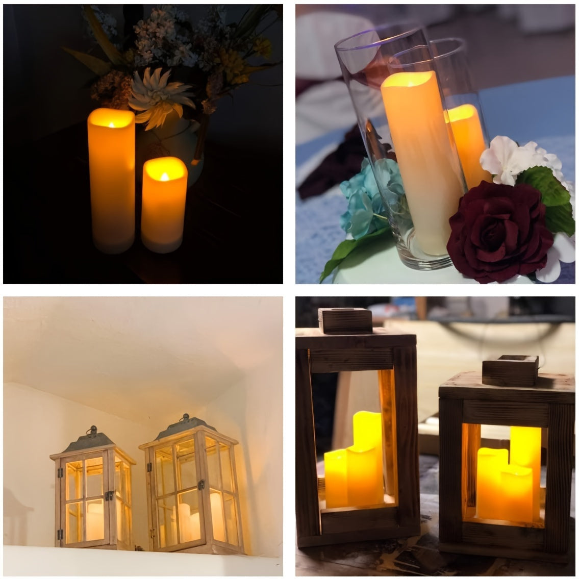 GlowFlame - Set of 12 LED Candles with Remote Control