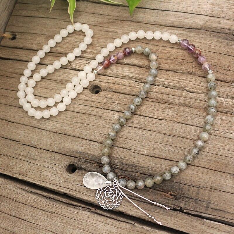 Seraphine Mala – Labradorite, Jade & Amethyst Gemstones