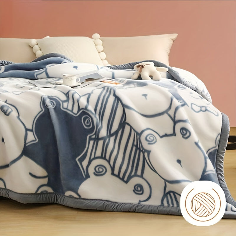 CozyCartoon Fleece Blanket - Soft and Cheerful