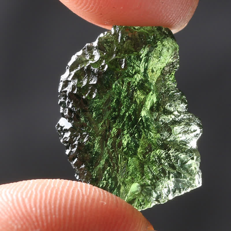 Alina's Enchanting Green Moldavite Pendant Necklace for Purification