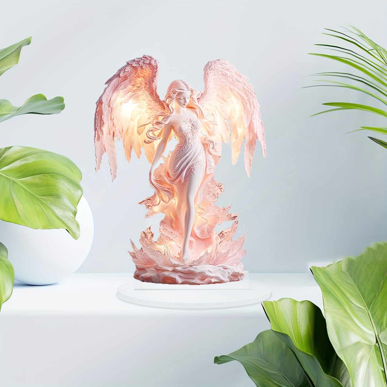 AngelGlow - Elegant Acrylic Angel Table Decoration