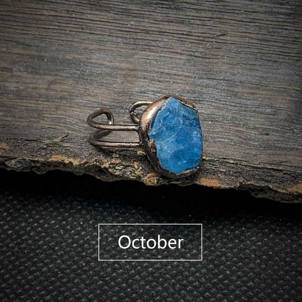 Elegant Natural Birthstones Ring - Selina