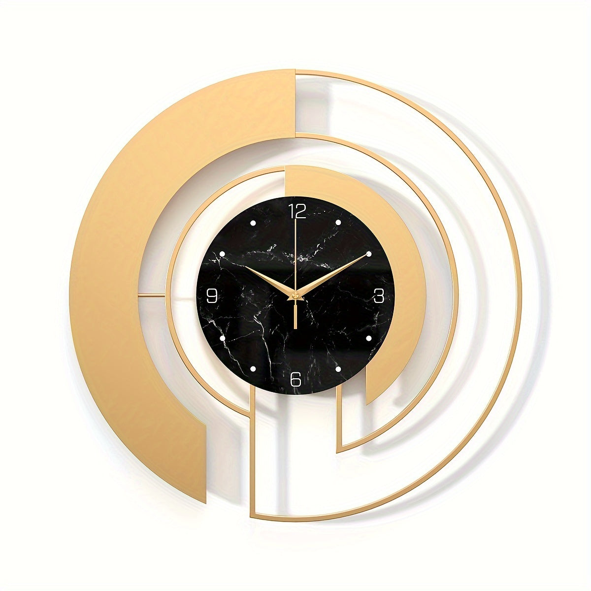 GeoGold Clock - Luxury Geometric Wall Clock in Gold