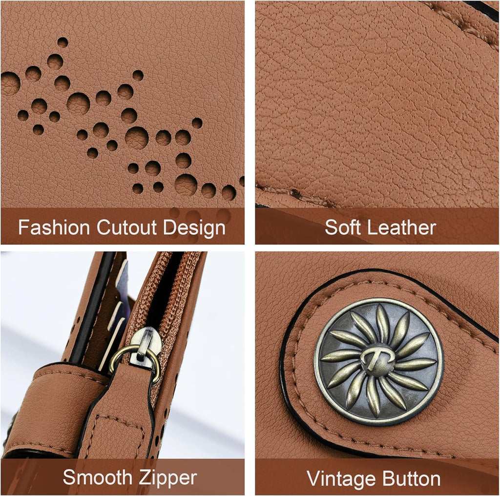 ClaireSlim – Elegant RFID Ladies' Wallet with Zipper
