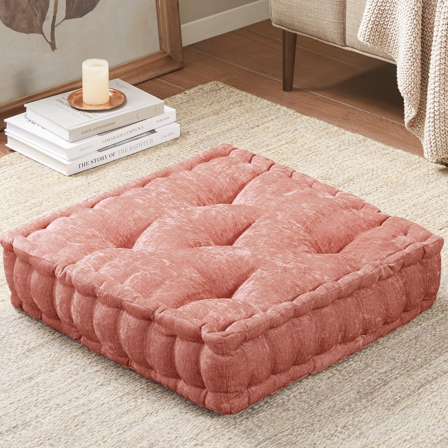 ZenComfort - Luxury Chenille Meditation Cushion for the Floor