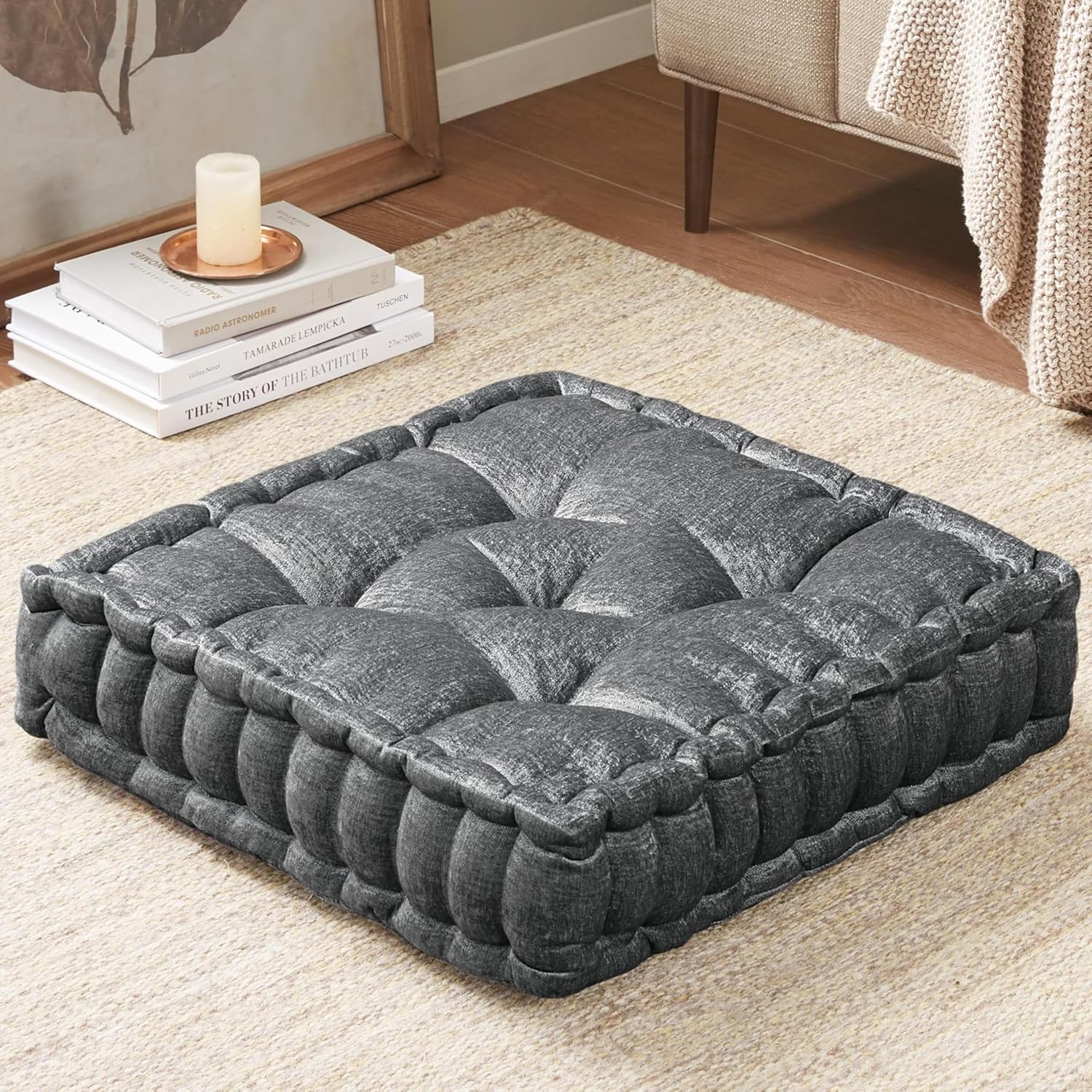 ZenComfort - Luxury Chenille Meditation Cushion for the Floor