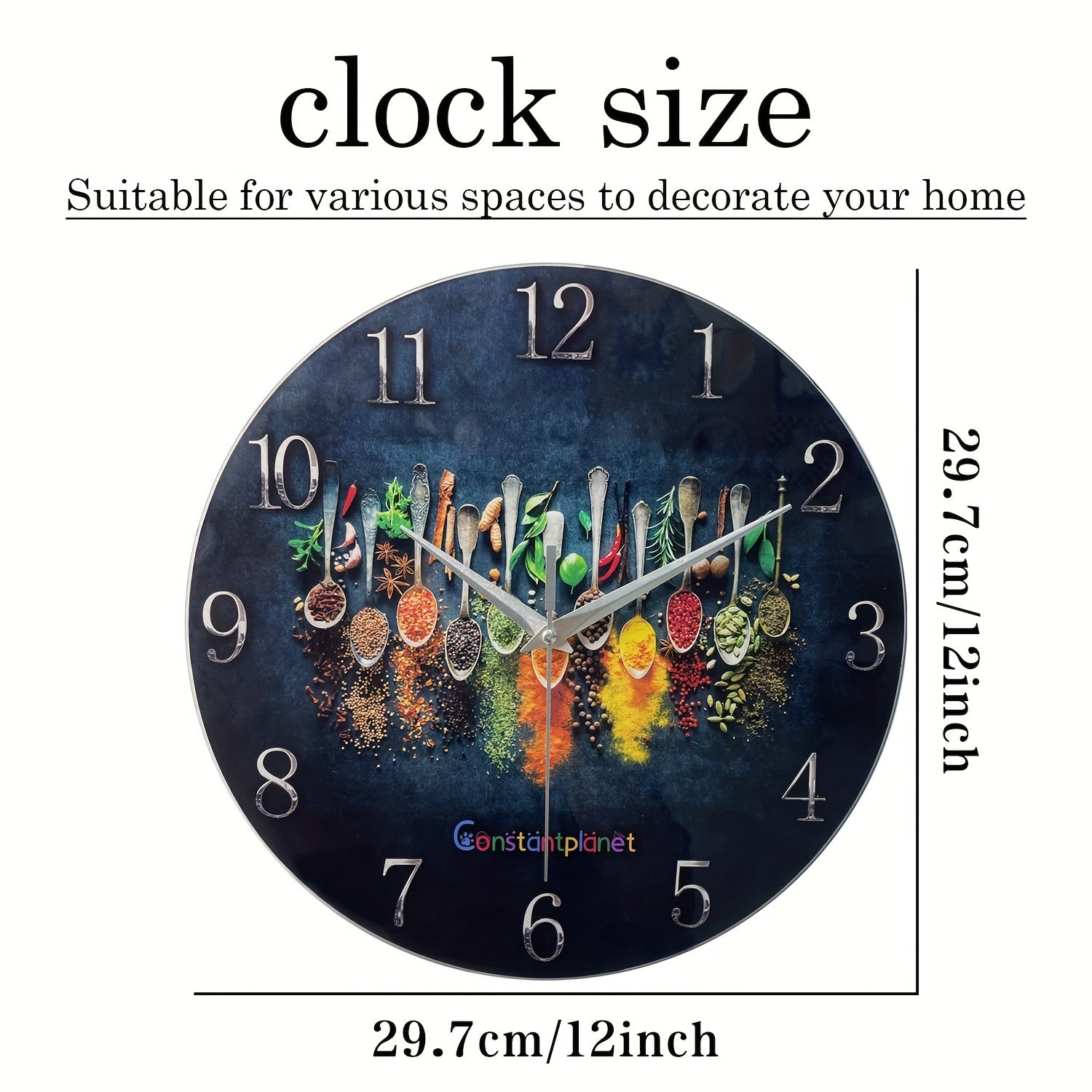 SpiceTime Clock – Luxury Silent Wall Clock with Herbs