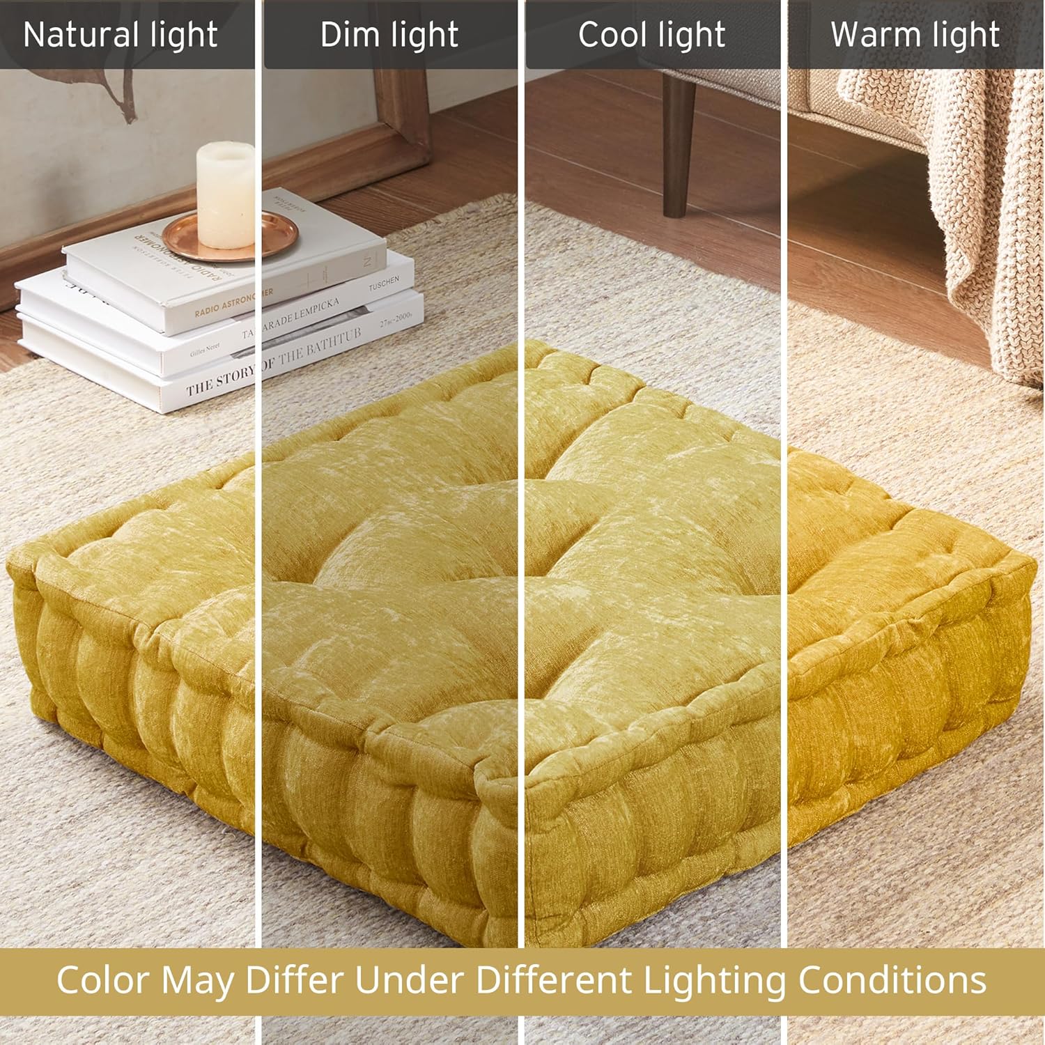 ZenComfort - Luxury Chenille Meditation Cushion for the Floor