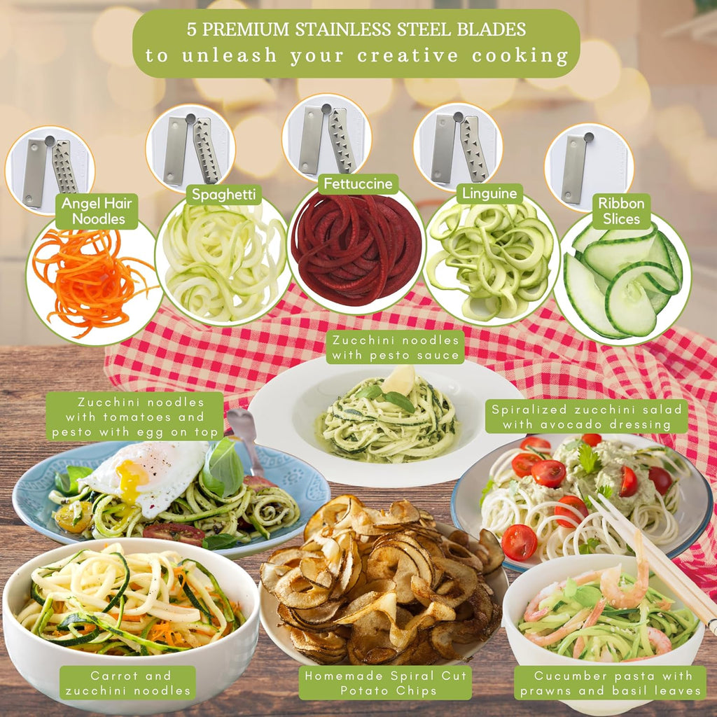 SpiralSlice – 5-Piece Robust Vegetable Slicer