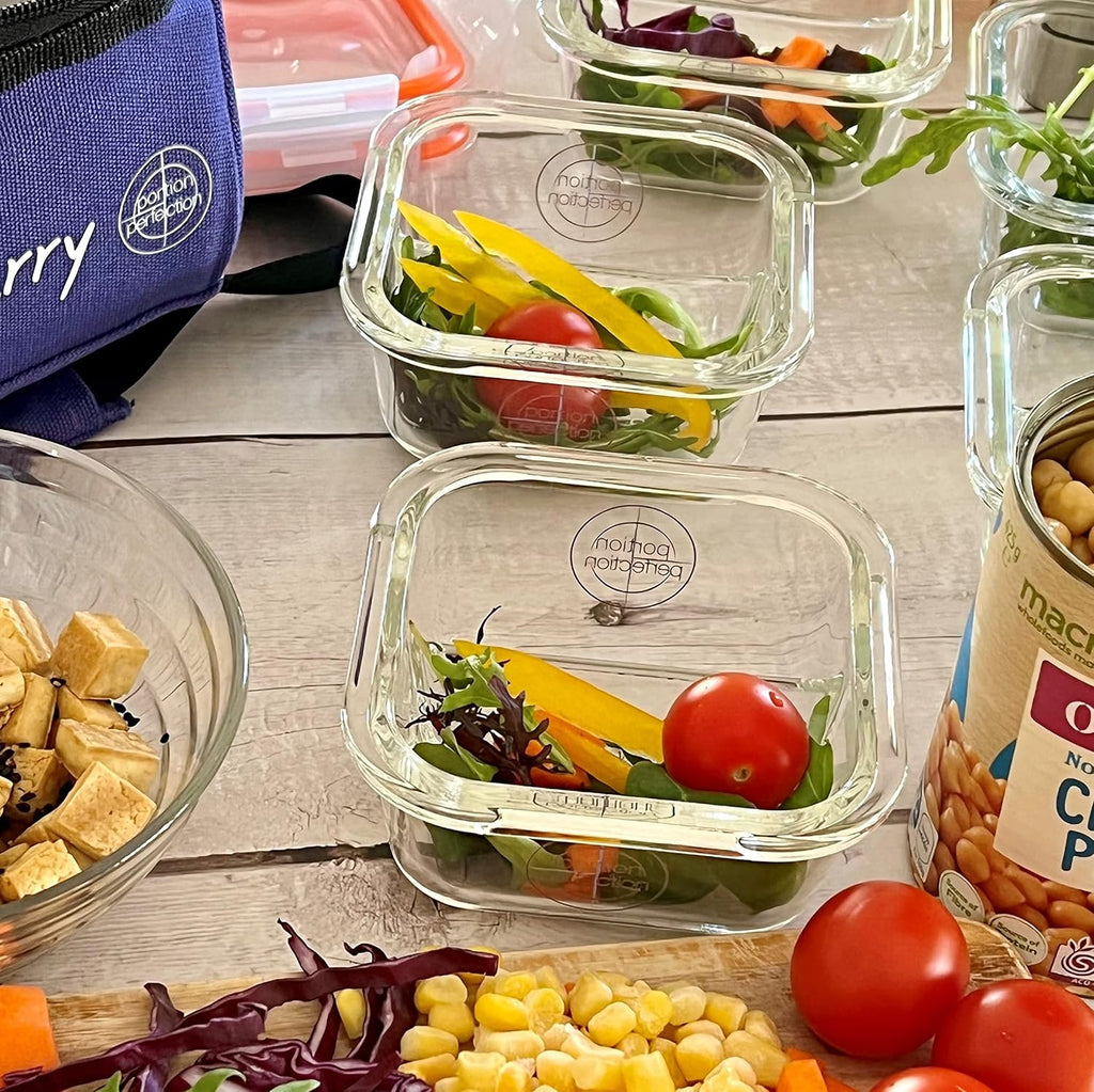 PortionMaster - Set of 3 Glass Containers for Bariatric Patients