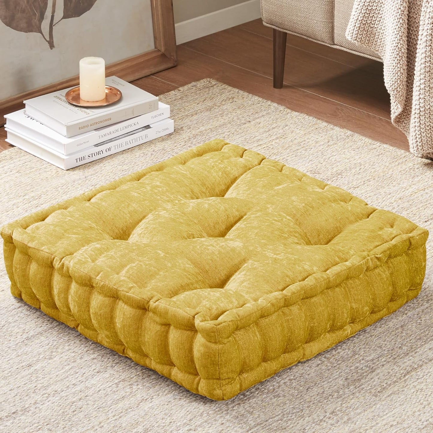 ZenComfort - Luxe Chenille Meditatiekussen voor de Vloer