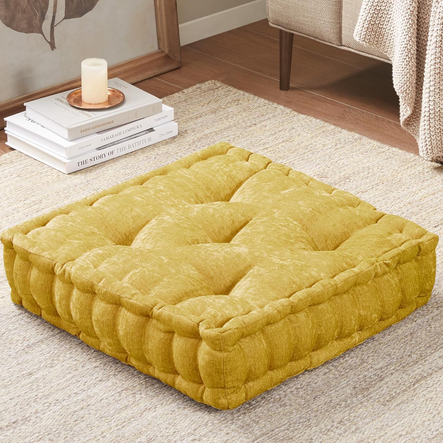 ZenComfort - Luxury Chenille Meditation Cushion for the Floor