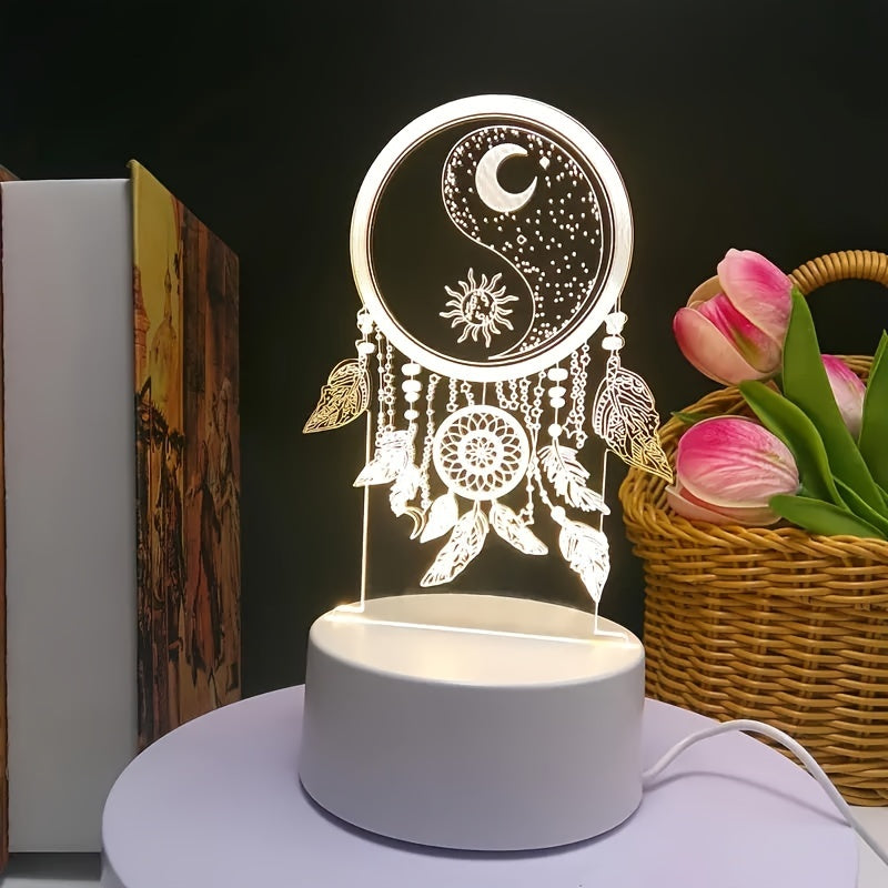 DreamCatcherGlow – 3D LED Night Light with USB