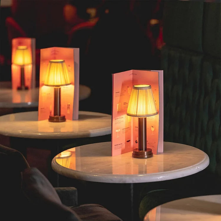 LuxeSilk Wireless Table Lamp - Elegant Cordless Table Lamp for Atmospheric Spaces