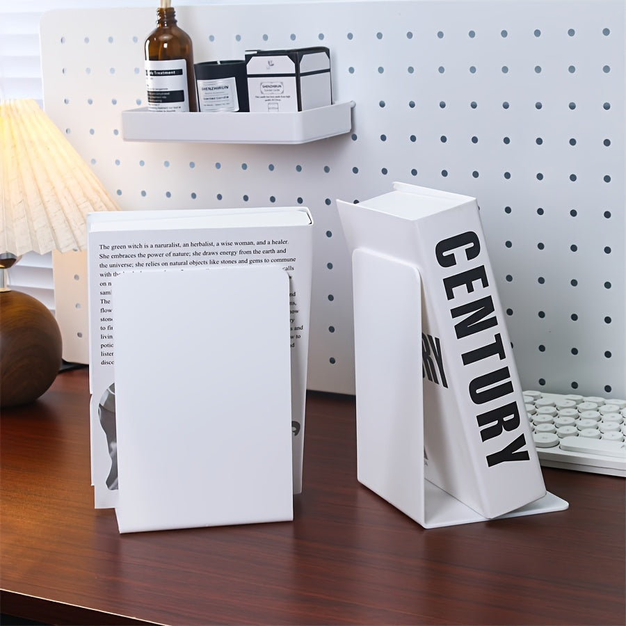 ClearStand - Elegant Transparent Bookends Set of 2