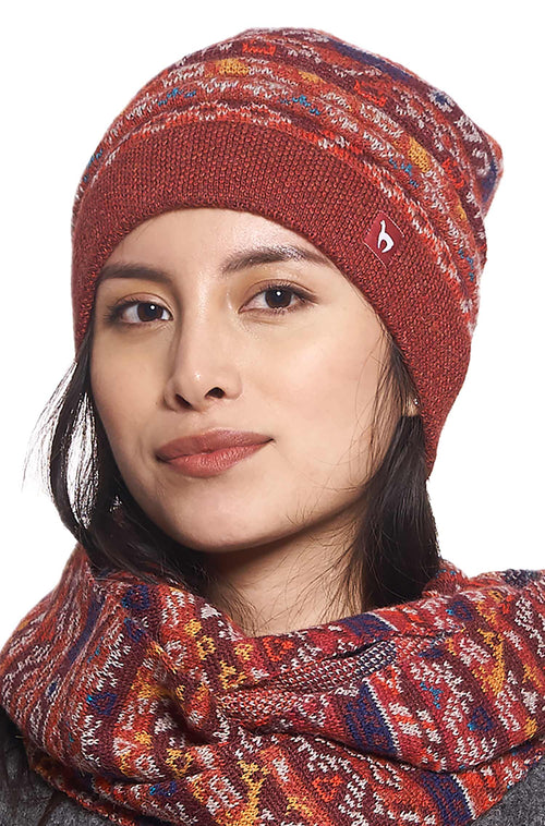 AlpacaFit Beanie - Luxury Jacquard Hat 100%