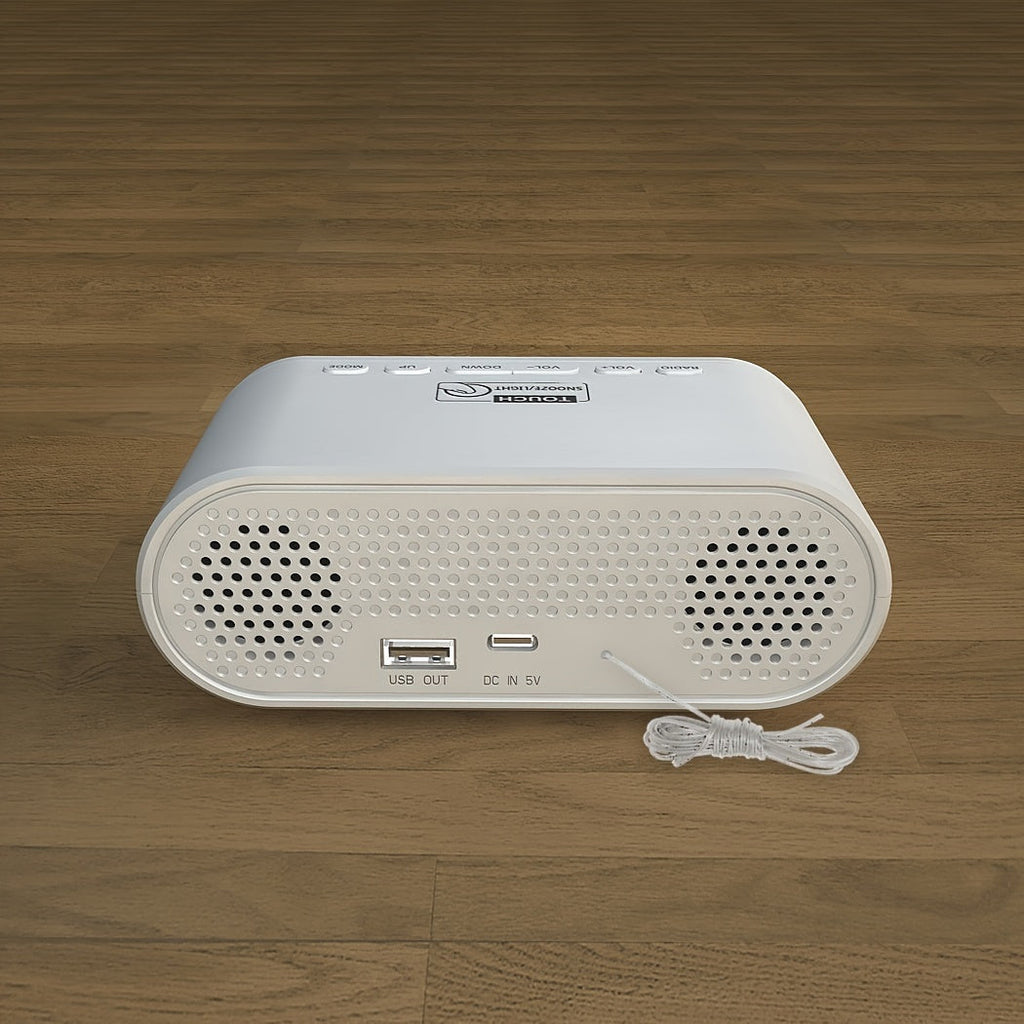 TimeGlow Alarm Clock – LED Digital Radio with Snooze