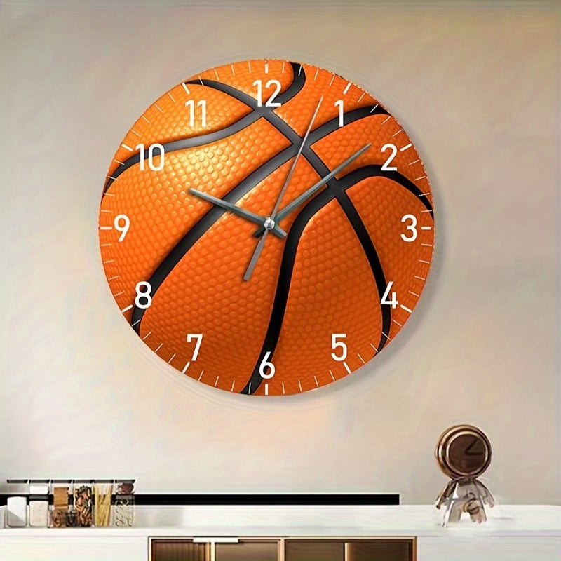 HoopsTime Clock - Designer Basketball Wall Clock