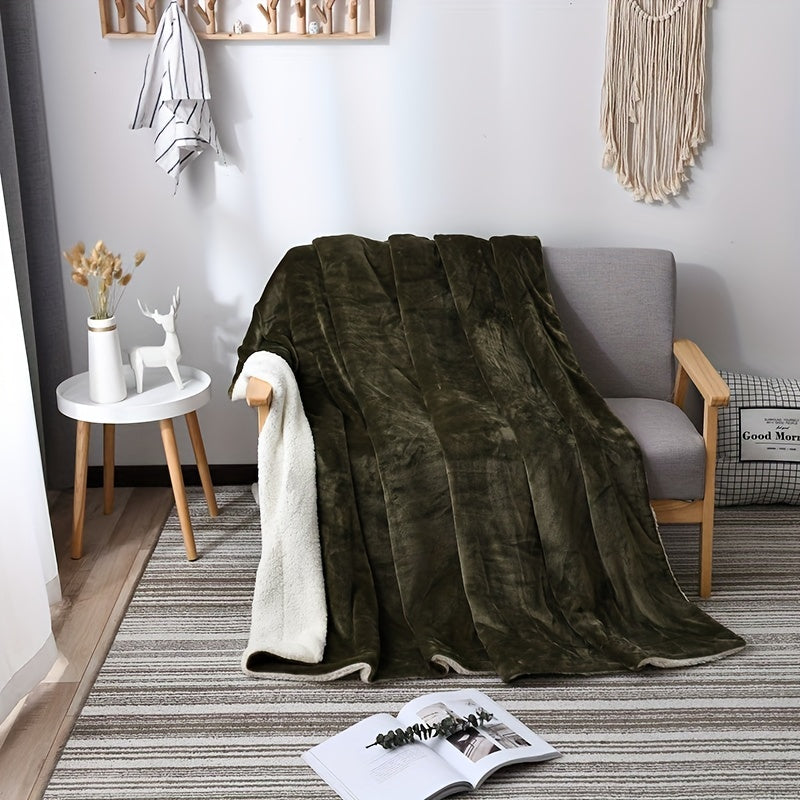 LuxeFlannel – Dubbelzijdige Sherpa Deken voor Ultiem Comfort