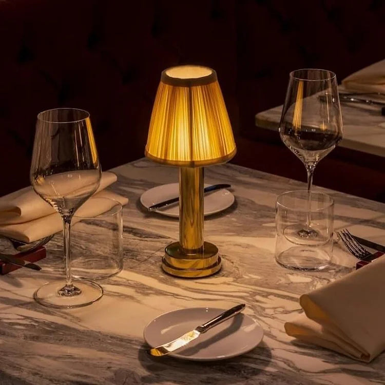 LuxeSilk Wireless Table Lamp - Elegant Cordless Table Lamp for Atmospheric Spaces