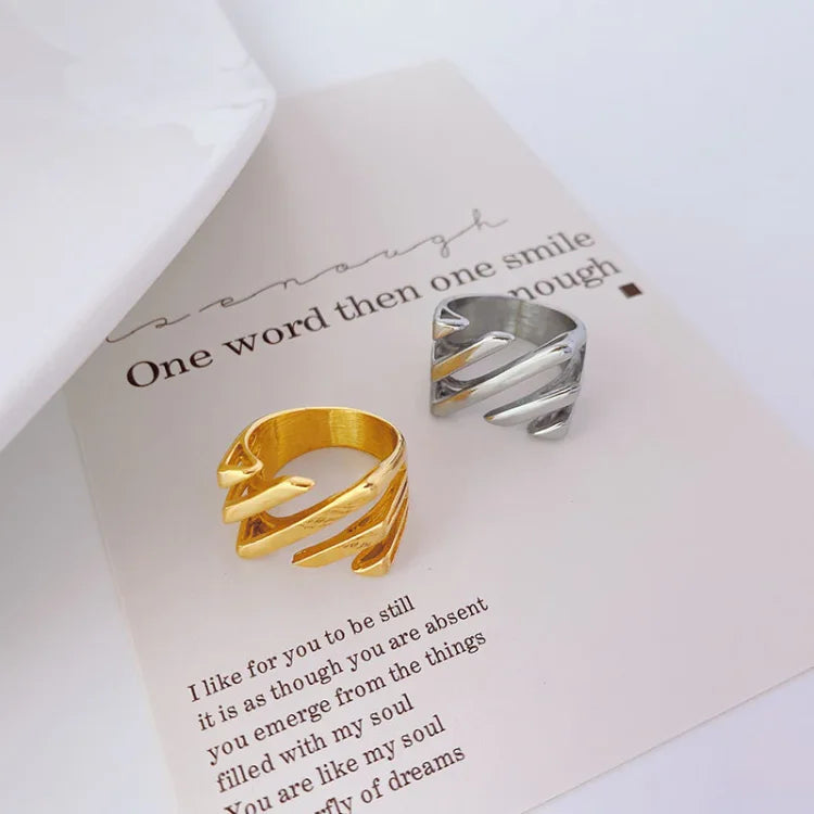 Elegant Layered Twist Ring - Amaris