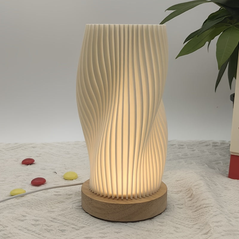 CozyLight – Dimmable LED Night Lamp with Wood