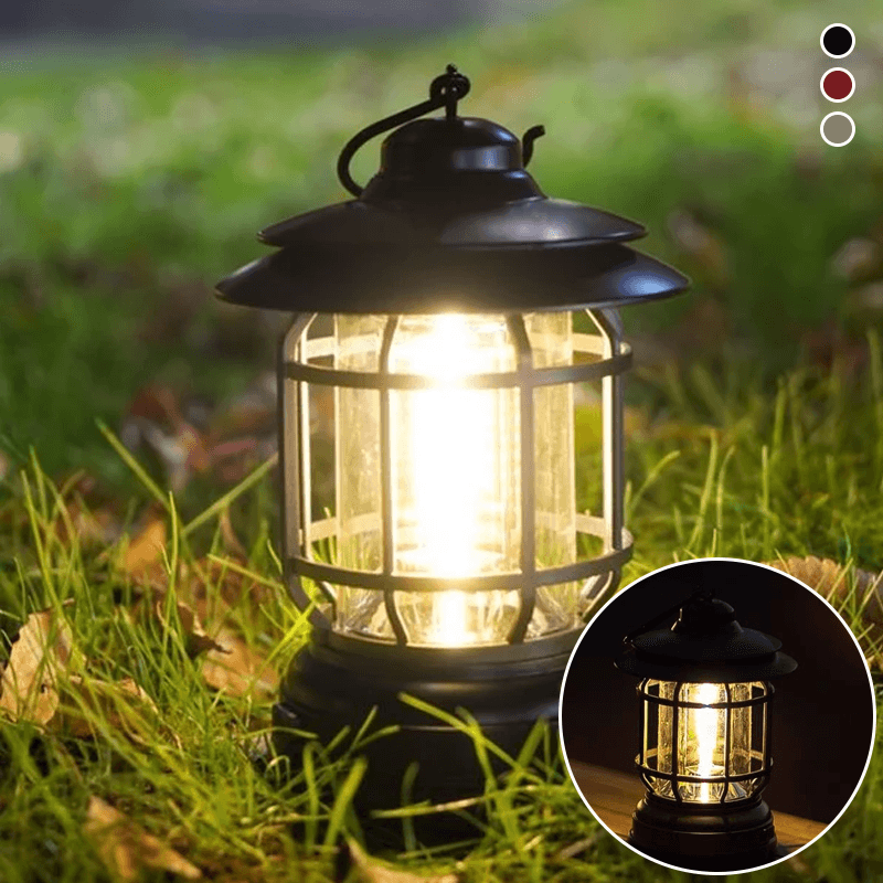 Éclaireur Vintage Garden Lamp - Retro Portable Lantern for Outdoor Adventures