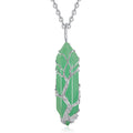 Elegant Tree of Life Gemstone Necklace with Radiant Crystals - Elara