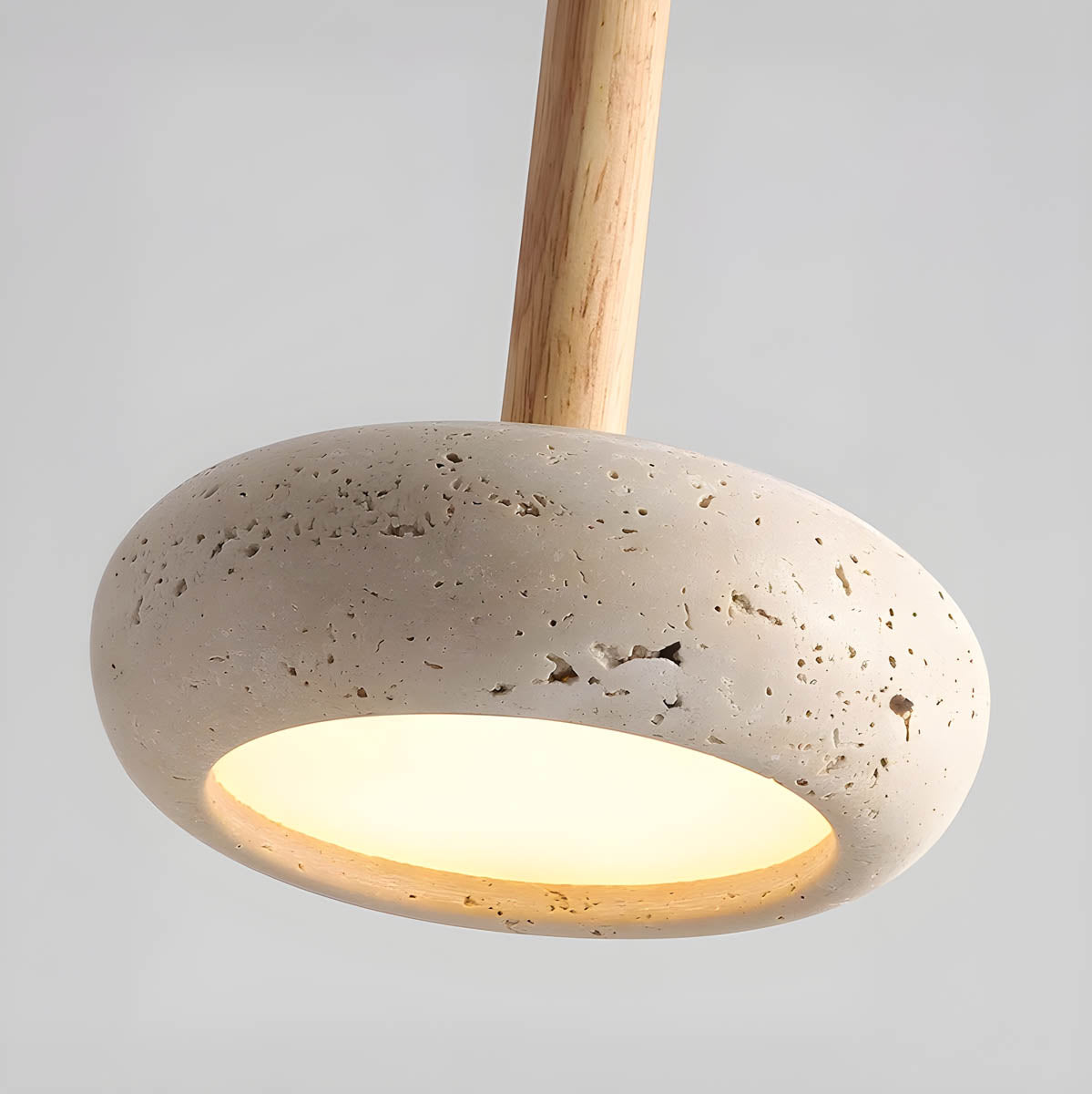 GlowStone Ceiling Light - Natural Travertine LED Pendant Lamp