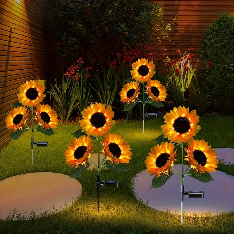 SolarBloom Light - Sunflower LED Garden Lamp 3 Heads