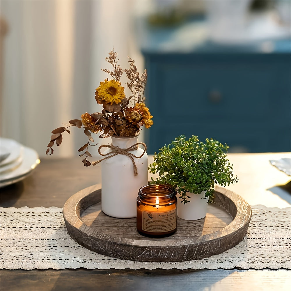 RusticBowl - Wooden Decorative Bowl for Atmospheric Moments