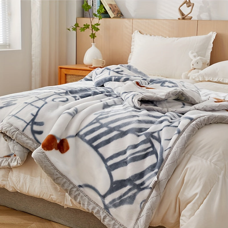 CozyCartoon Fleece Blanket - Soft and Cheerful