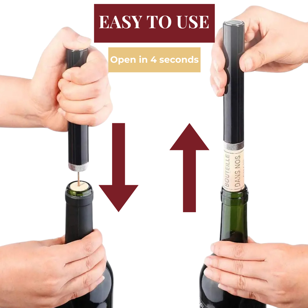 CorkMaster – Luxury Air Pressure Wine Opener for Easy Use