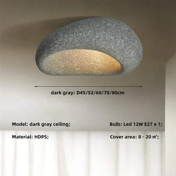 SereneAura Ceiling Light – Natural Wabi Sabi Lighting