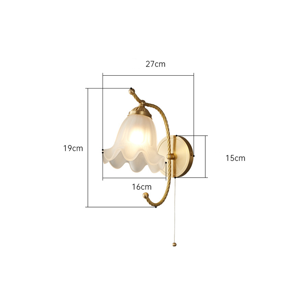 VintageGlow – Retro Glass Wall Lamp for Ambiance