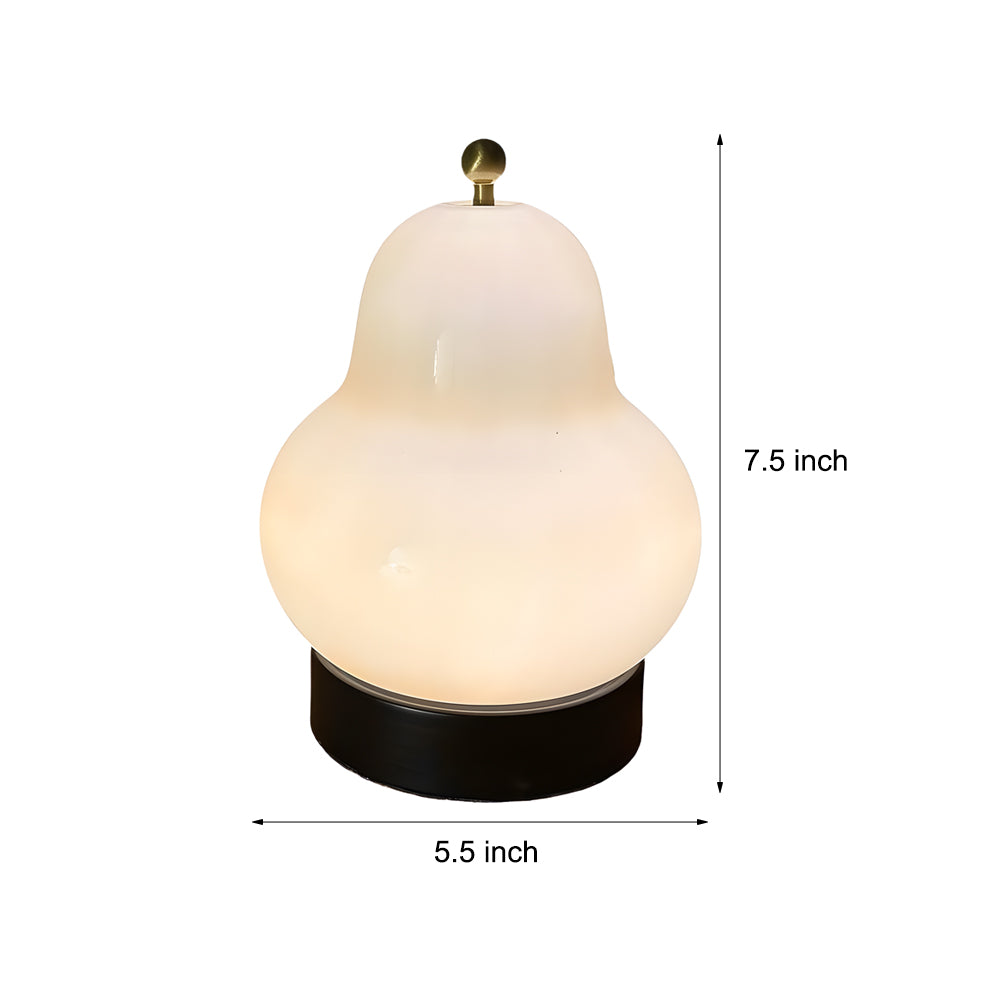 Elegant USB Pear-Shaped Table Lamp with Dimmable LED