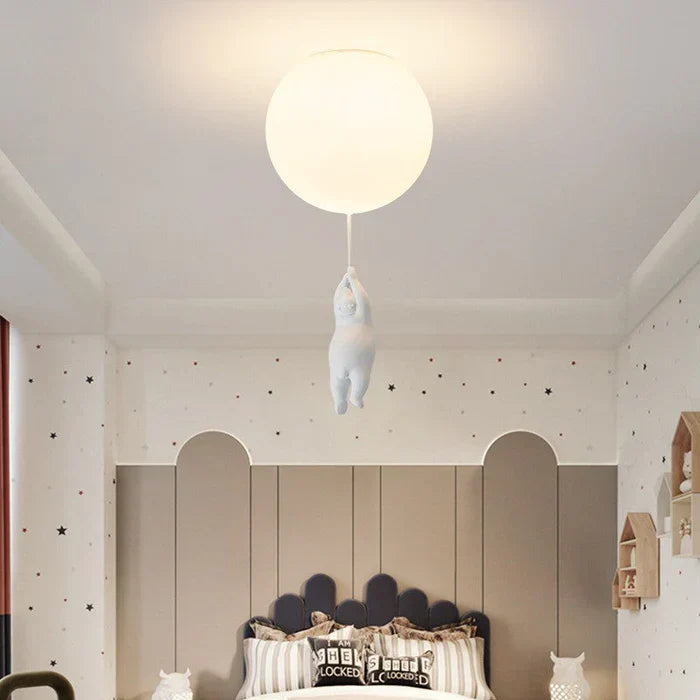CloudBear - Playful Children's Ceiling Lamp with Balloon