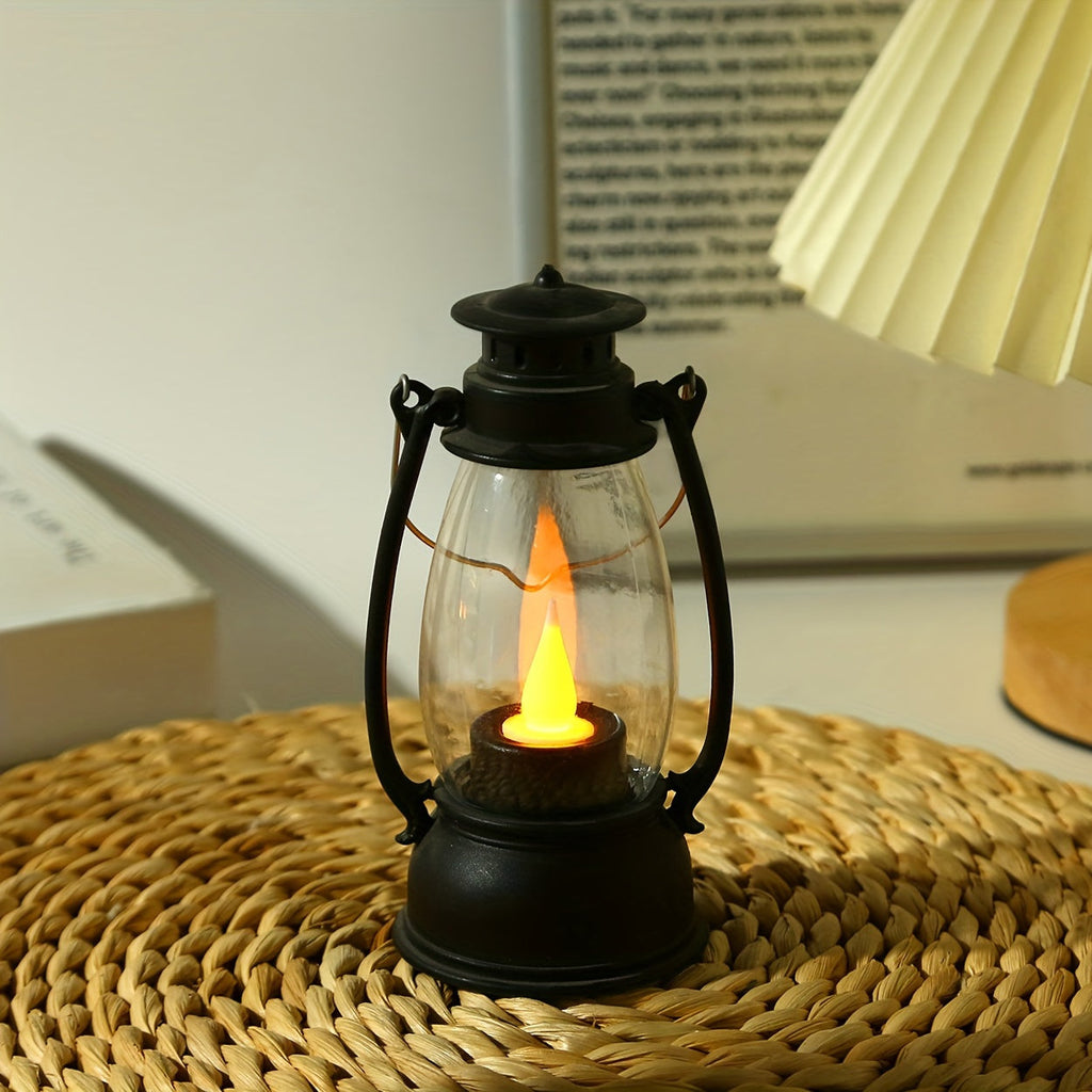 NostalgicGlow - LED Kerosene Lamp with Yellow Flame